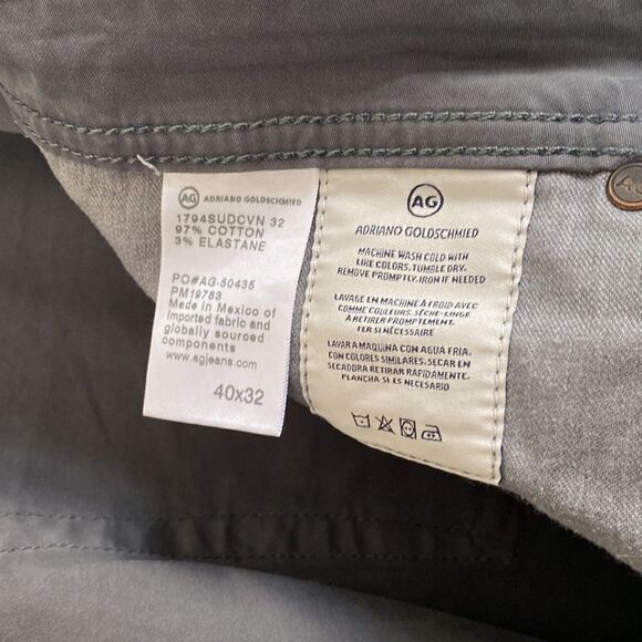 ADRIANO GOLDSCHMIED Men’s “The Everett” Slim Straight Gray Jeans Size 40” x 30” - Picture 5 of 6